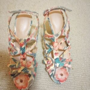 Naturalizer Floral Strappy Heels